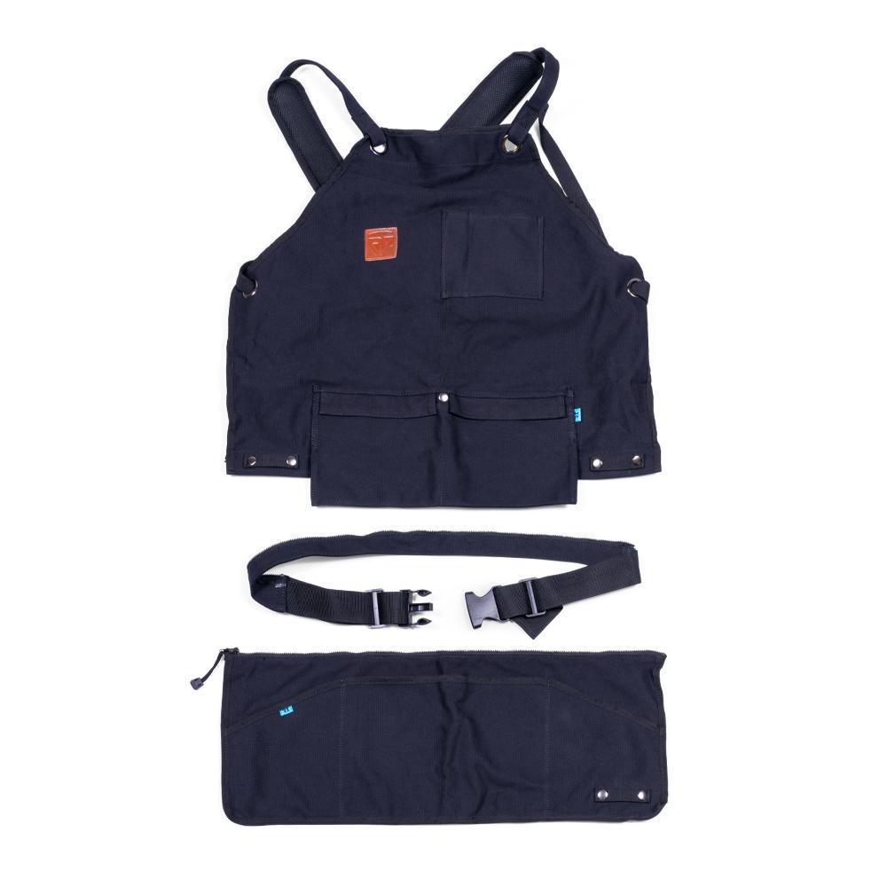 RZ 3 in 1 shop apron shown disassembled