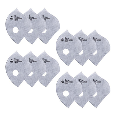 RZ F3 high flow carbon face mask dust and germ filter 12 pack