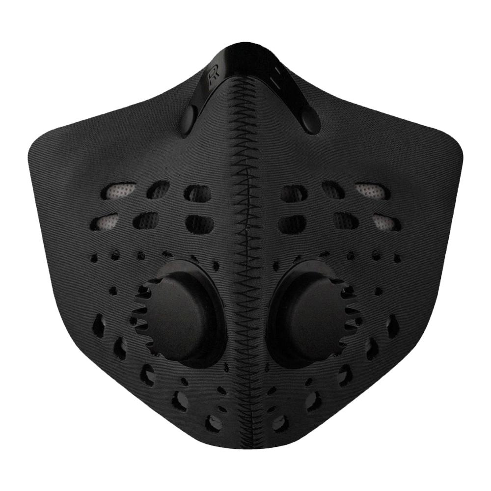 RZ M1 Neoprene black face mask on white background front view