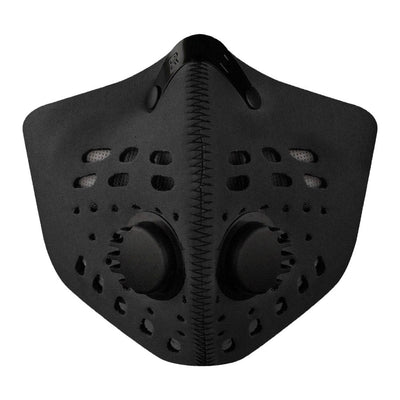 RZ M1 Neoprene black face mask on white background front view
