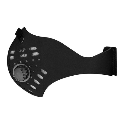 RZ M1 Neoprene black face mask on white background side view