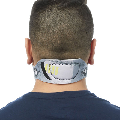 Rear view of man wearing RZ M1 Neoprene A10 Warthog mask shell