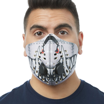Front view of man wearing RZ M1 Neoprene A10 Warthog mask shell