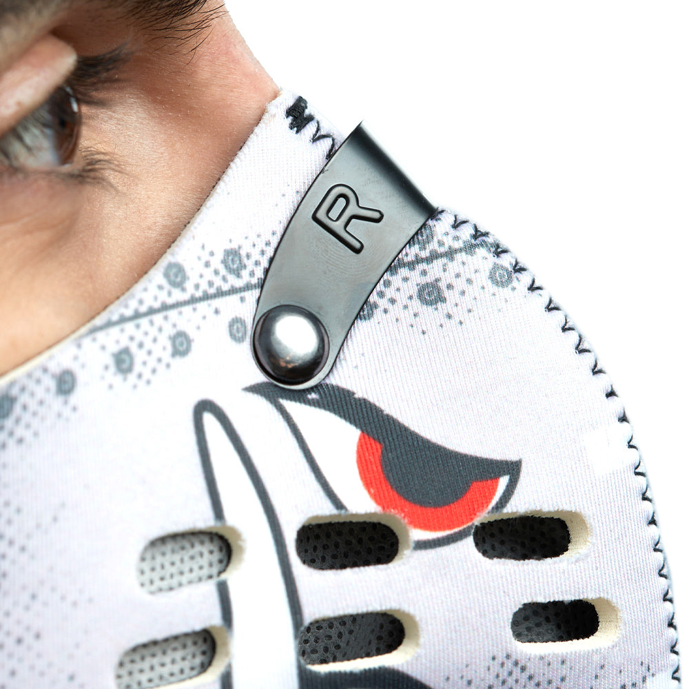 Adjustable metal nose clip on A10 Warthog RZ M1 Neoprene mask shell