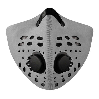 RZ M1 Neoprene silver face mask on white background front view