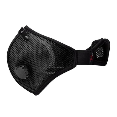 RZ M2 Mesh black face mask on white background side view