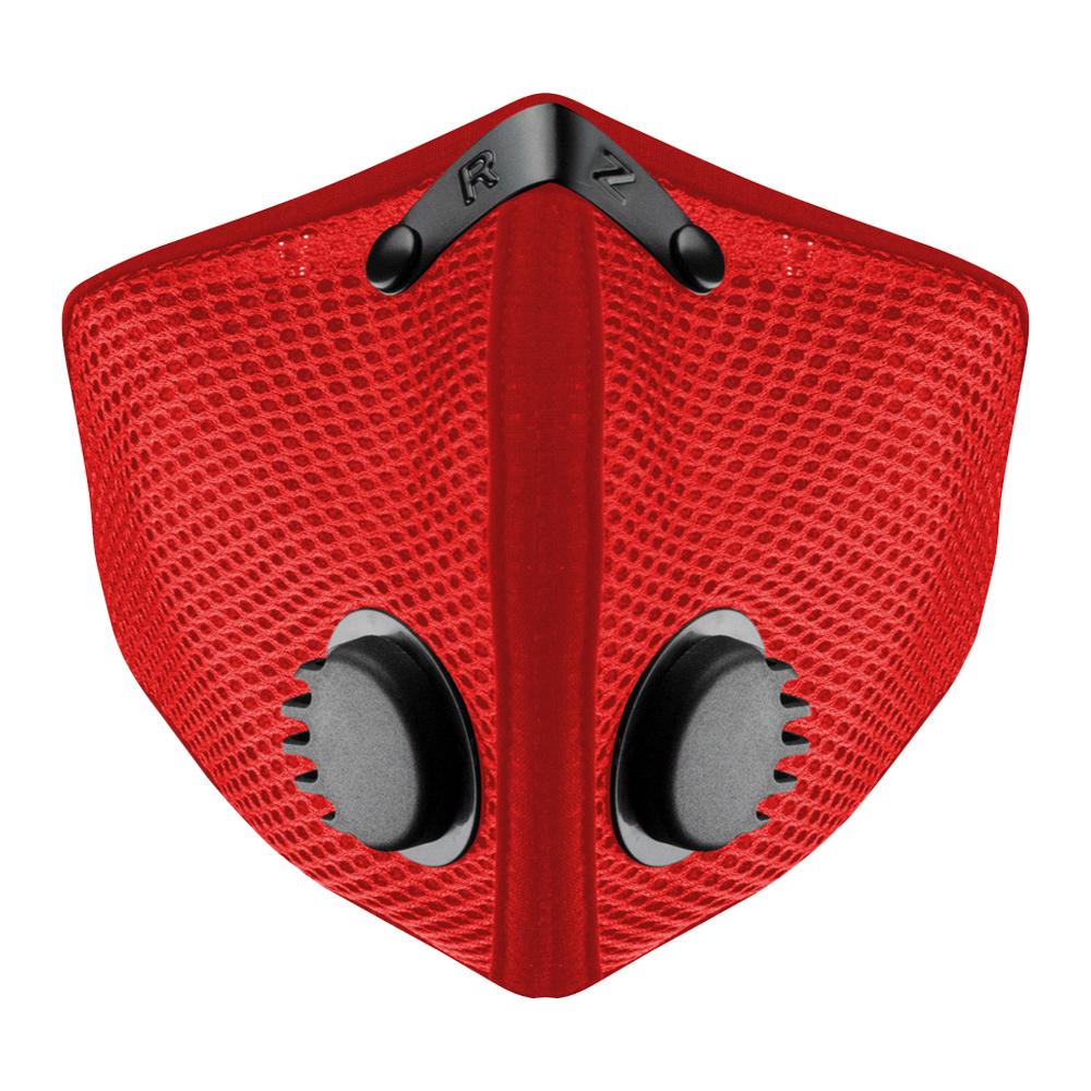 RZ M2 Mesh red face mask on white background front view