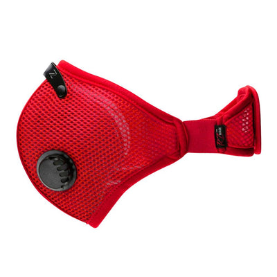 RZ M2 Mesh red face mask on white background side view