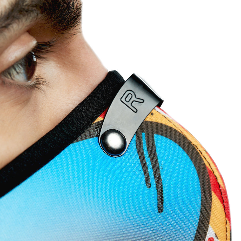 Adjustable metal nose clip on Graffiti Logo RZ M2 Nylon mask shell