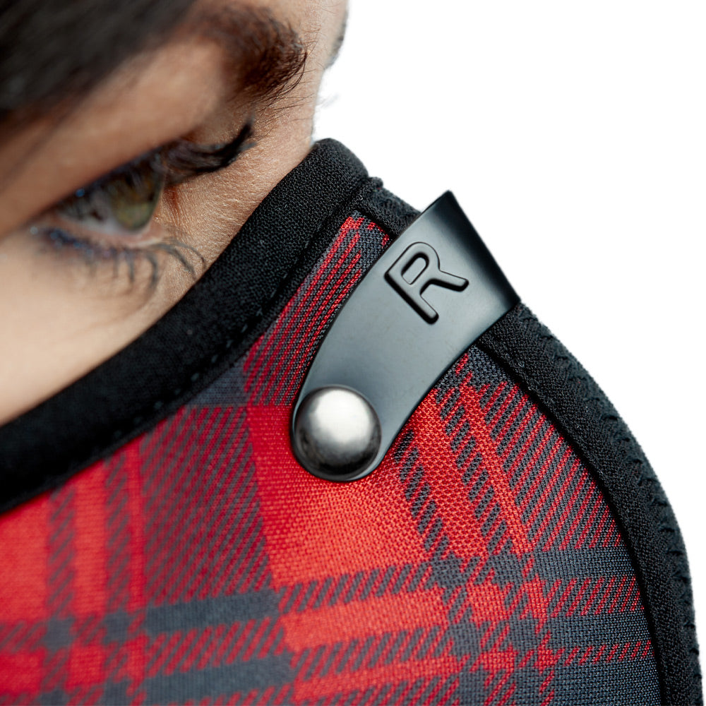 Red Plaid RZ M2 Nylon adjustable metal nose clip