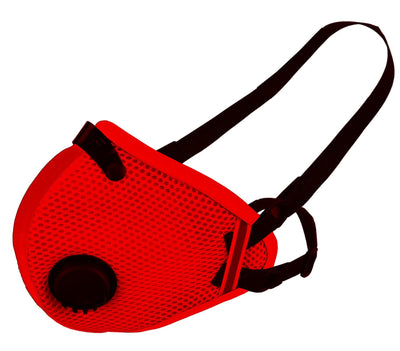 RZ M2.5 Mesh red face mask on white background side view