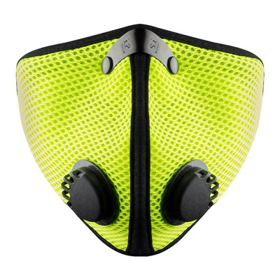 RZ M2.5 Mesh safety green face mask on white background front view