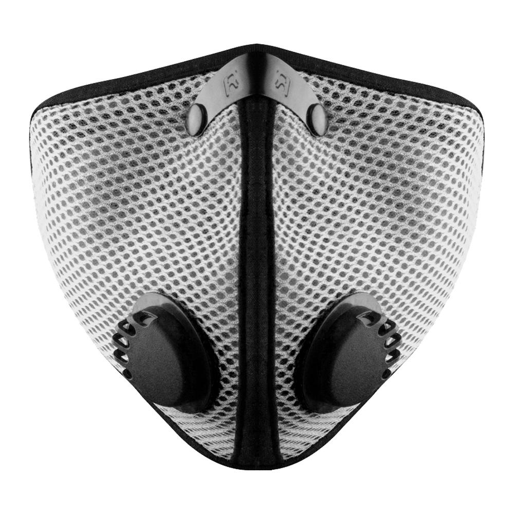 RZ M2.5 Mesh titanium face mask on white background front view