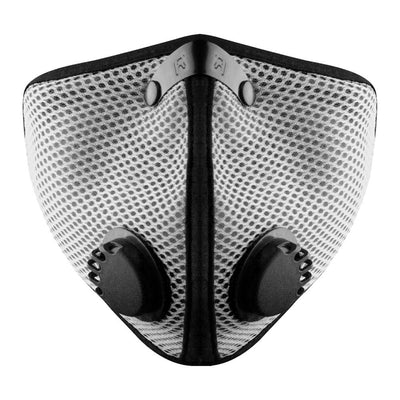 RZ M2.5 Mesh titanium face mask on white background front view