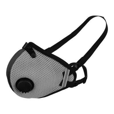 RZ M2.5 Mesh titanium face mask on white background side view