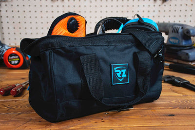 RZ nylon utility bag on workbench
