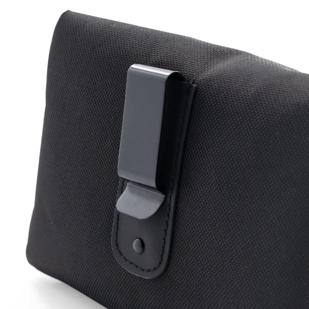 Rear clip on RZ belt bag for carrying mask and accessories