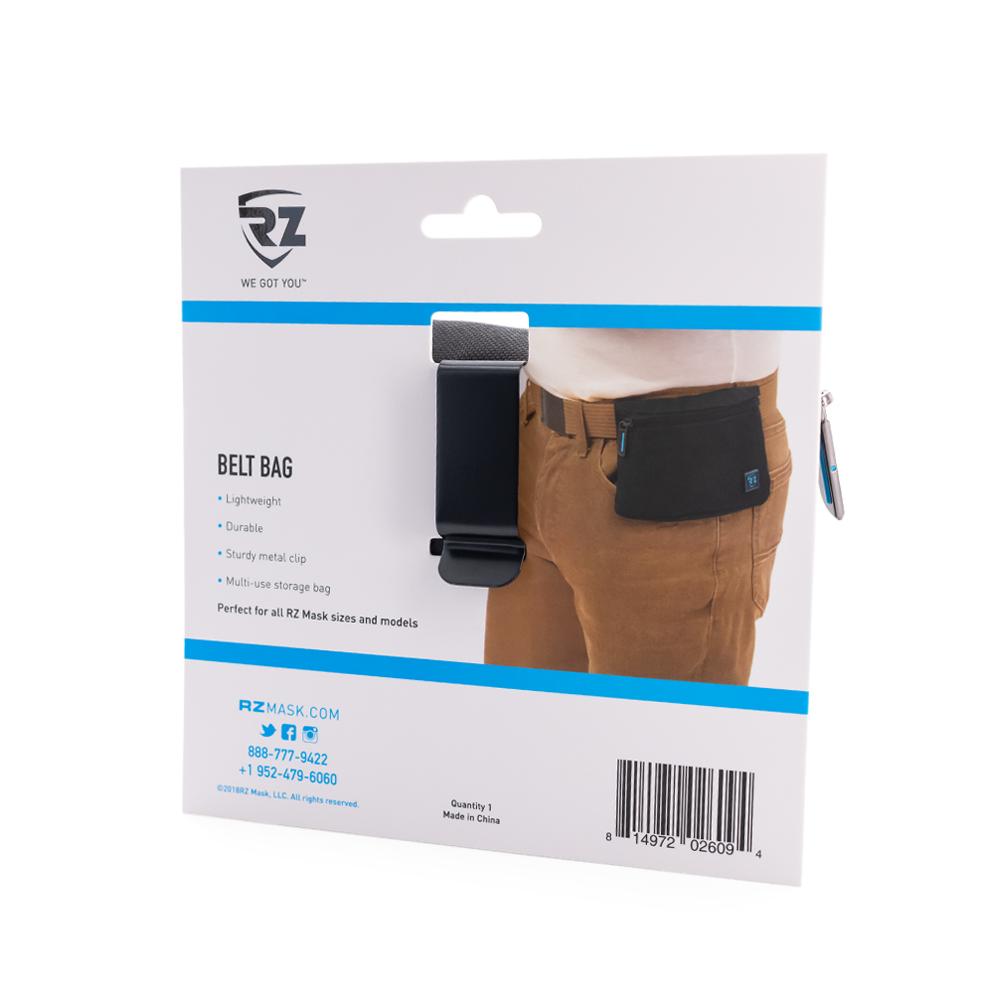 Packaging for RZ belt bag for carrying mask and accessories