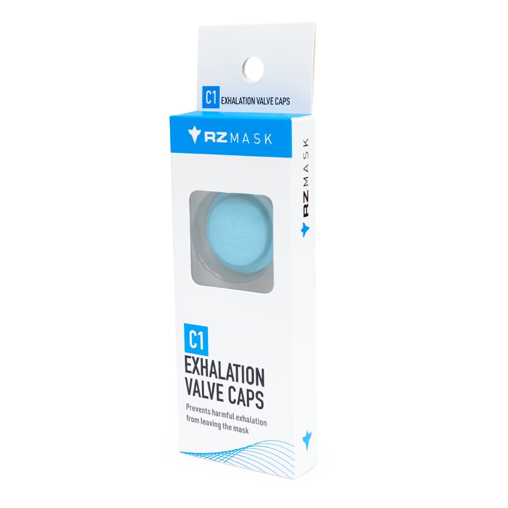 RZ exhalation valve cap teal in package