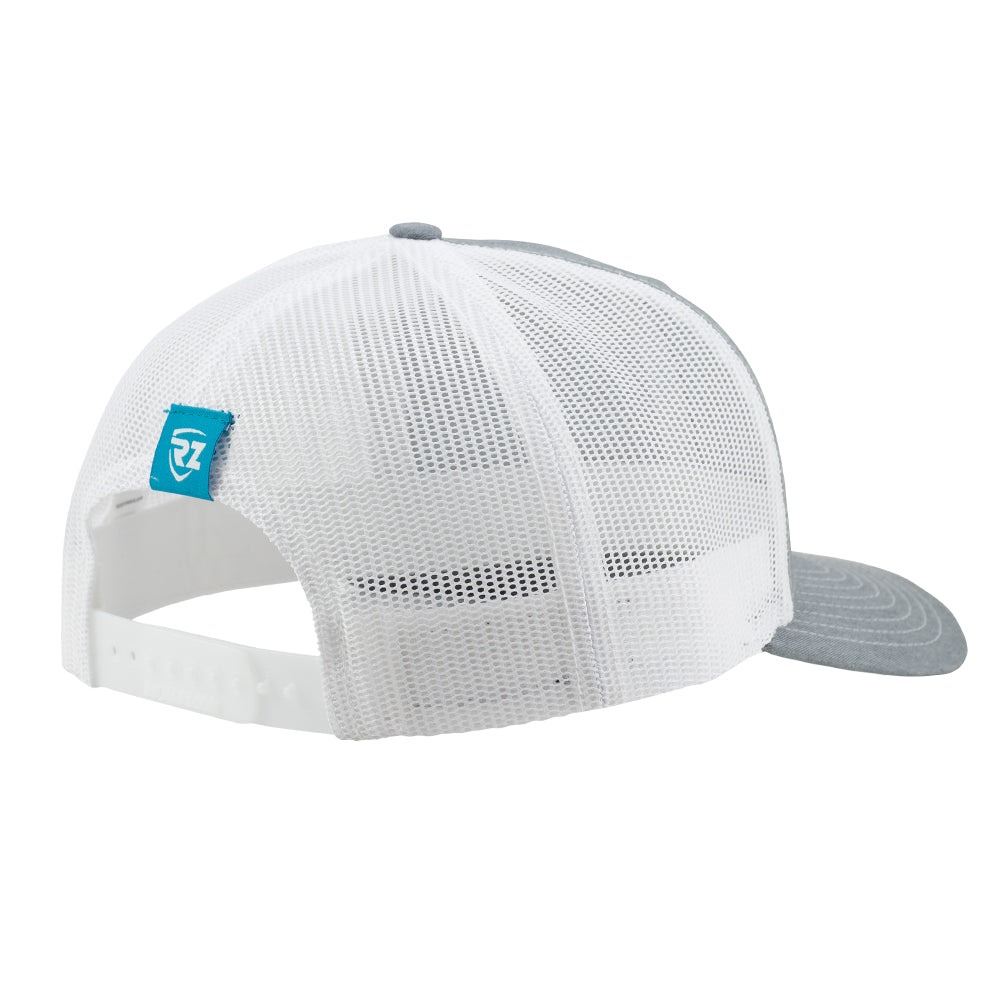 RZ Hat - Heather Grey & White Trucker