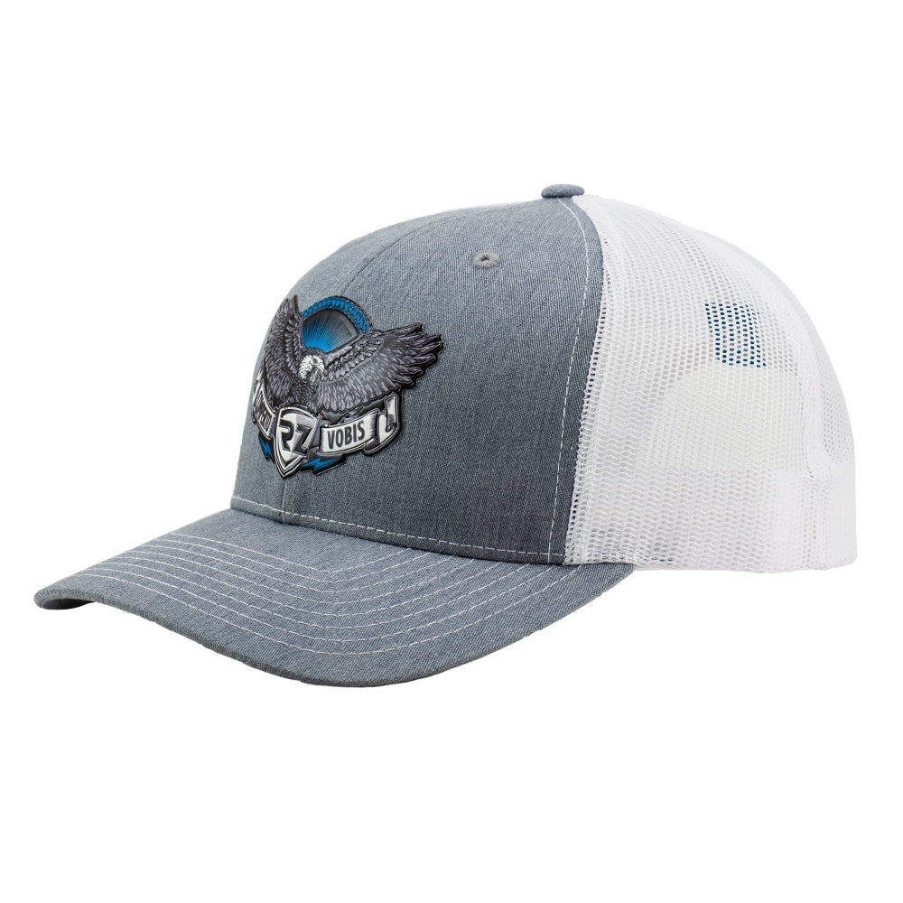 RZ Hat - Heather Grey & White Trucker